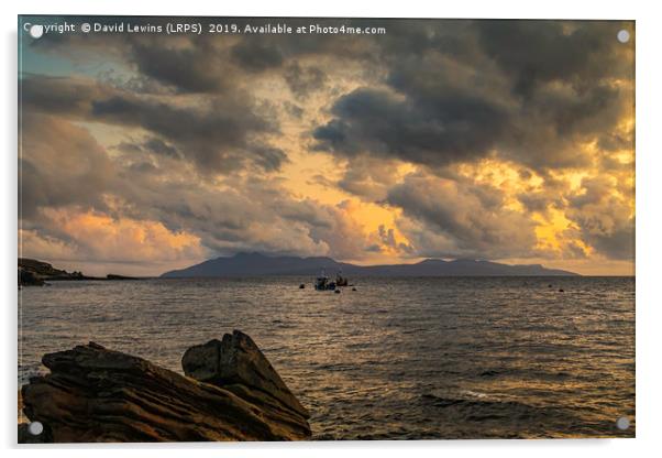 Elgol Sunset, Loch Scavaig Acrylic by David Lewins (LRPS)