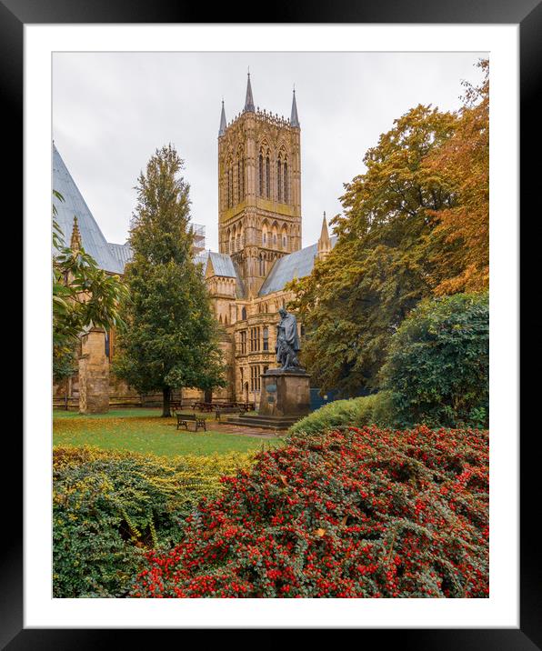 Lincoln Cathedral - morning glow Framed Mounted Print by Andrew Scott