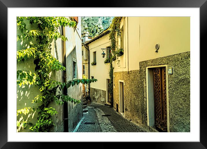 Limone Back Streets Framed Mounted Print by Steve Purnell