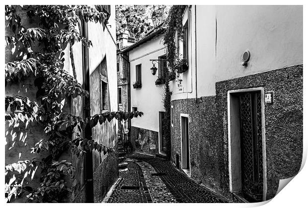 Limone Back Streets Mono Print by Steve Purnell