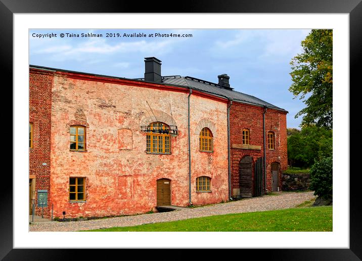 Historic Buildings of Suomenlinna  Framed Mounted Print by Taina Sohlman