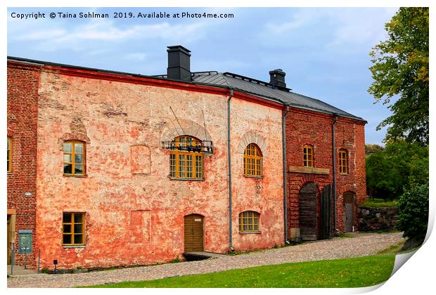 Historic Buildings of Suomenlinna  Print by Taina Sohlman