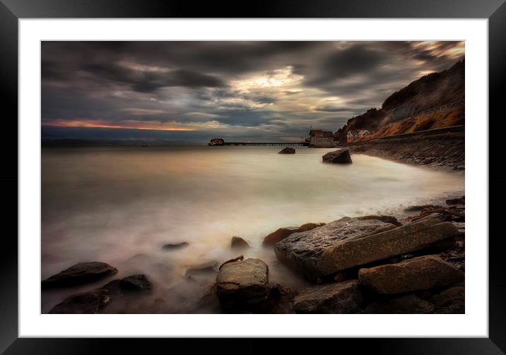 High tide at Mumbles Framed Mounted Print by Leighton Collins