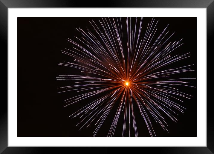 Firework Gillingham  fireworks, 2017 Framed Mounted Print by zoe knight