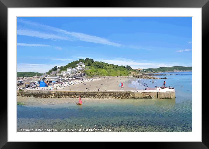 Summer's Day at Looe in South East Cornwall Framed Mounted Print by Rosie Spooner