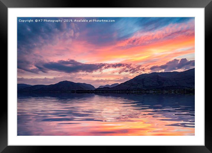 Loch Linnhe sea loch on the west coast of Scotland Framed Mounted Print by K7 Photography