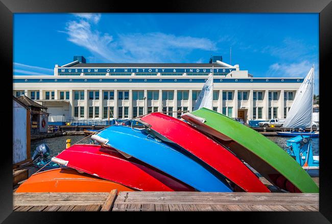 Rowboats at Museum of History and Industry Framed Print by Darryl Brooks
