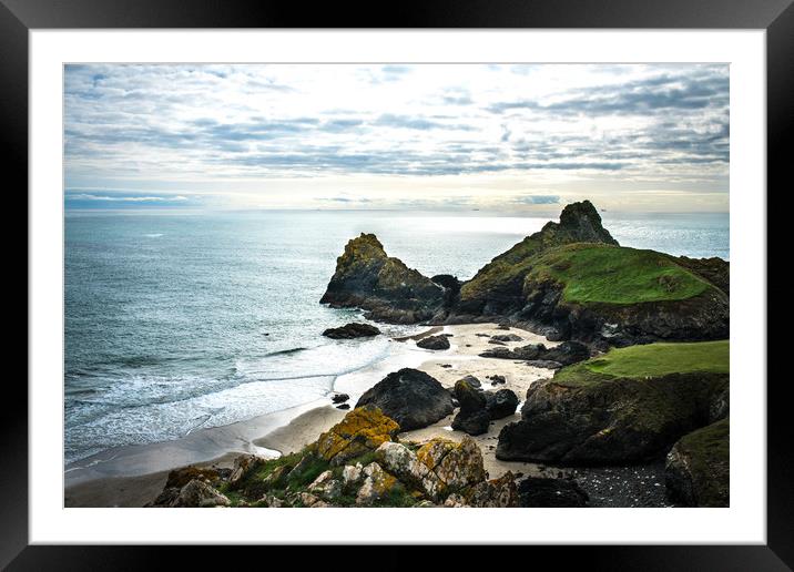 Kynance Cove Framed Mounted Print by David Wilkins