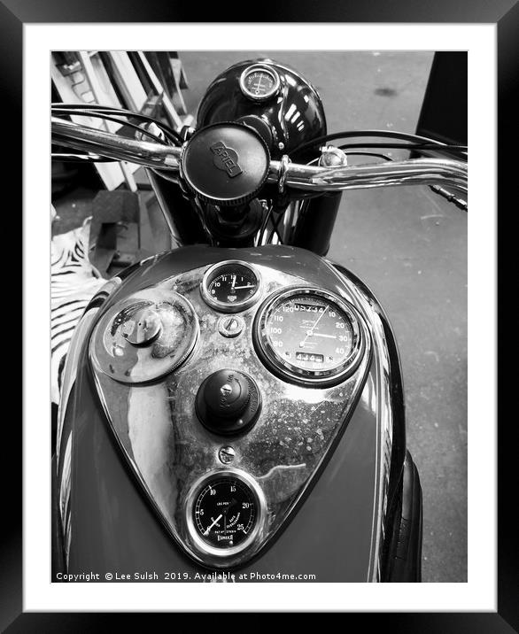 Ariel motorbike (Not for canvas wrap) Framed Mounted Print by Lee Sulsh