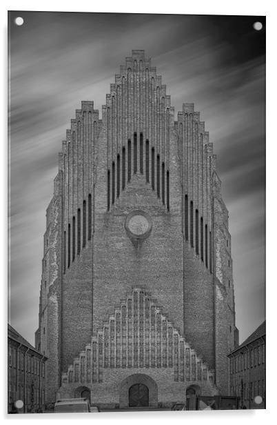 Copenhagen Grundtvigs Church Front Acrylic by Antony McAulay
