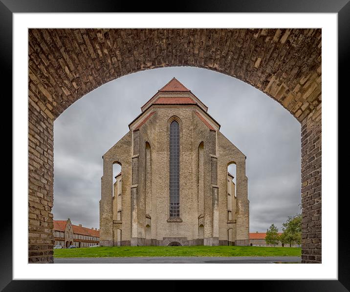 Copenhagen Grundtvigs Church Rear Framed Framed Mounted Print by Antony McAulay