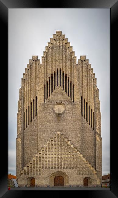 Copenhagen Grundtvigs Church Vertical Panorama Framed Print by Antony McAulay