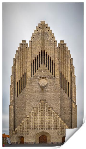 Copenhagen Grundtvigs Church Vertical Panorama Print by Antony McAulay