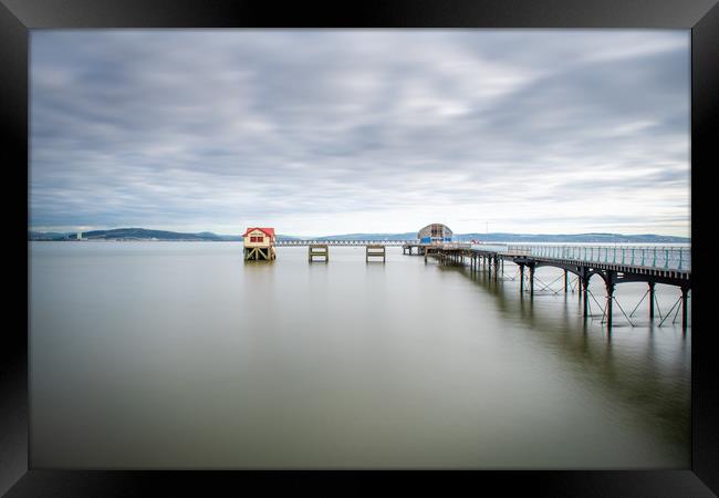 The old and new lifeboat house at Mumbles. Framed Print by Bryn Morgan