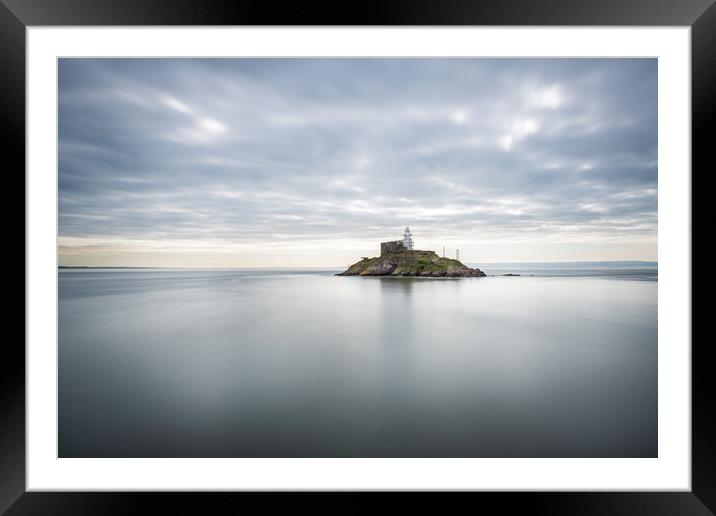 Mumbles lighthouse viewed from the pier. Framed Mounted Print by Bryn Morgan