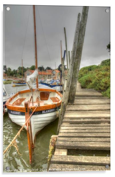 Sail boat Blakeney, north Norfolk  Acrylic by Sally Lloyd