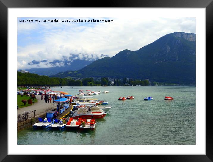 Lake Annecy Framed Mounted Print by Lilian Marshall