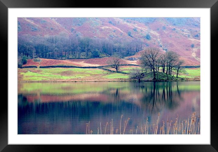Rydal Water, Grasmere, Lake District Framed Mounted Print by John Robertson