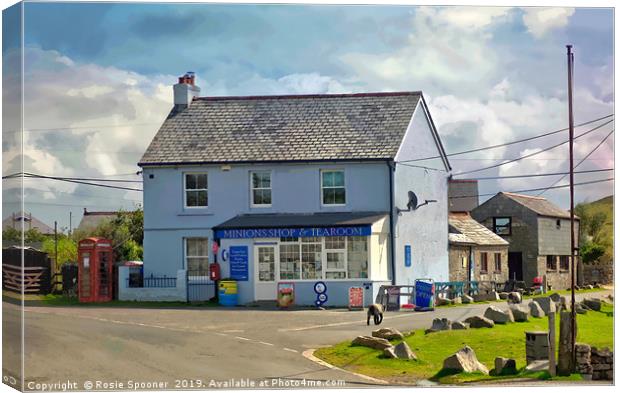Minions Shop and Tearooms on Bodmin Moor Canvas Print by Rosie Spooner