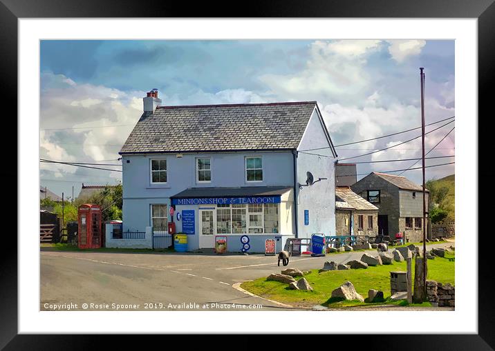 Minions Shop and Tearooms on Bodmin Moor Framed Mounted Print by Rosie Spooner