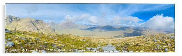 Glencoe Mountain Vista (pano) Acrylic by Lrd Robert Barnes