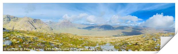 Glencoe Mountain Vista (pano) Print by Lrd Robert Barnes