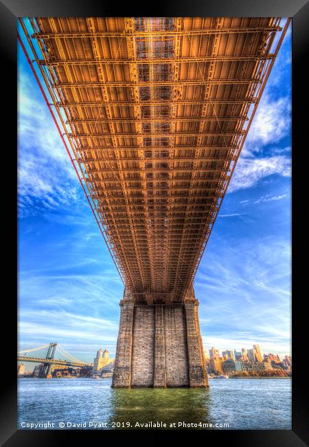 Brooklyn Bridge  Framed Print by David Pyatt