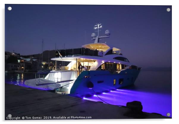 Anka Motor Yacht Acrylic by Tom Gomez