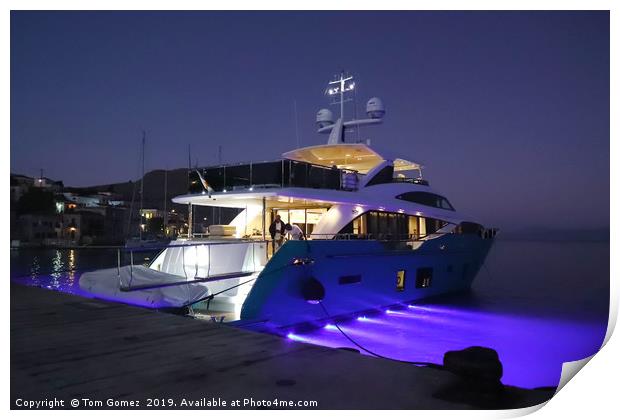 Anka Motor Yacht Print by Tom Gomez