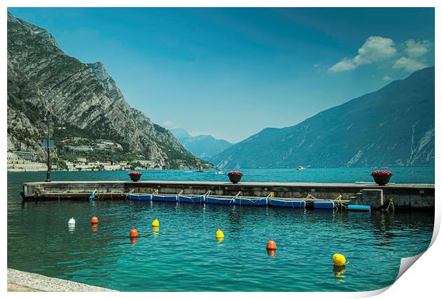 Lake Garda From Limone Print by Steve Purnell