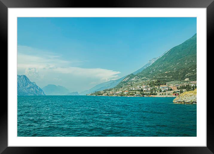 Lake Garda View Framed Mounted Print by Steve Purnell