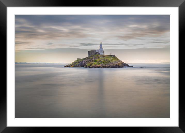 Mumble lighthouse. Framed Mounted Print by Bryn Morgan