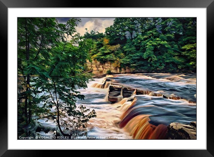 "Raging Torrent" Framed Mounted Print by ROS RIDLEY