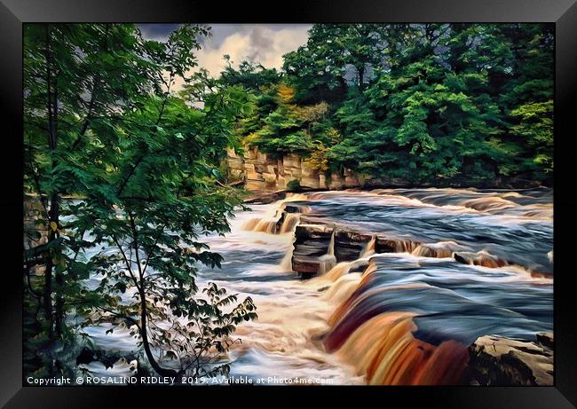 "Raging Torrent" Framed Print by ROS RIDLEY
