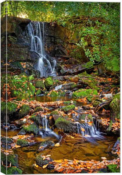 Porter Clough Waterfalls                           Canvas Print by Darren Galpin
