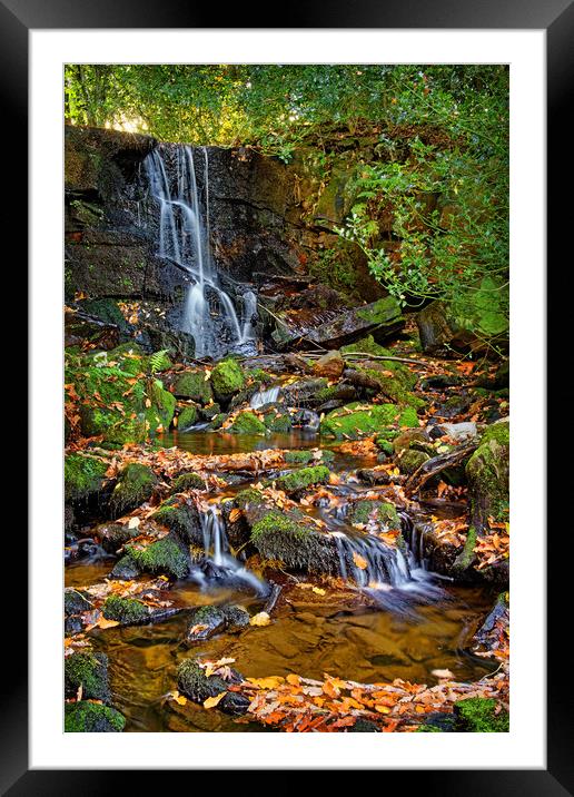 Porter Clough Waterfalls                           Framed Mounted Print by Darren Galpin