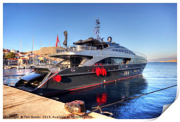 RL Noor Motor Yacht Print by Tom Gomez