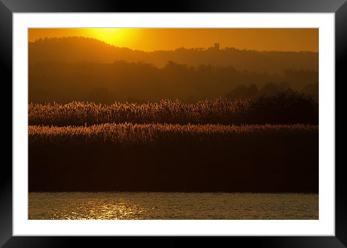 Sunset over the River Exe at Topsham Framed Mounted Print by Pete Hemington