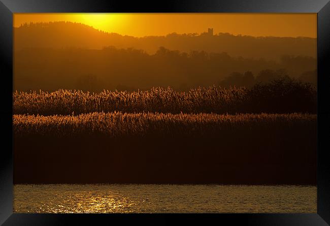 Sunset over the River Exe at Topsham Framed Print by Pete Hemington