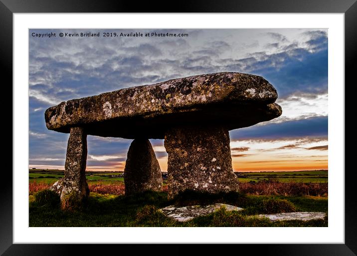 ancient standing stones cornwall Framed Mounted Print by Kevin Britland