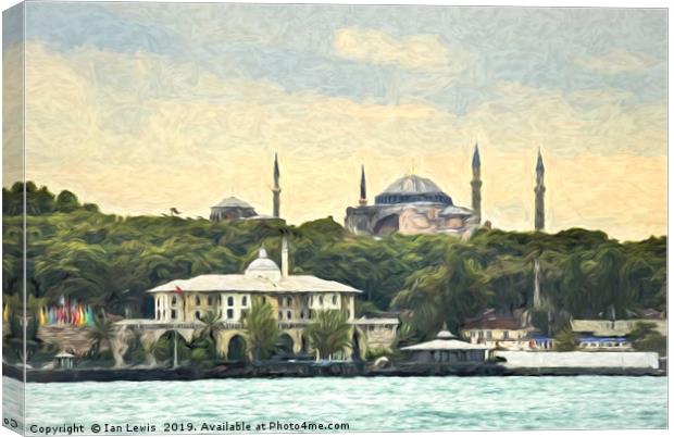 Minarets Of Istanbul Canvas Print by Ian Lewis