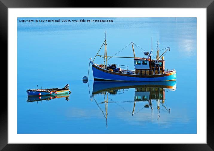 fishing boats Framed Mounted Print by Kevin Britland