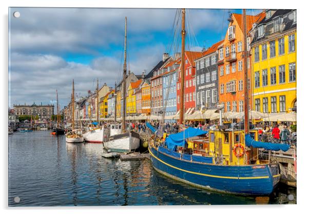 Copenhagen Nyhavn District Classic View Acrylic by Antony McAulay
