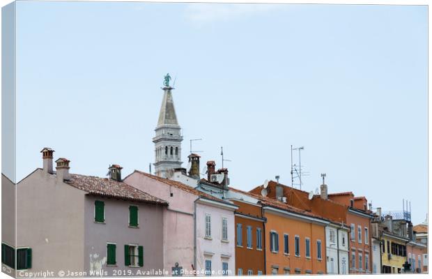 Rooftops of Rovinj Canvas Print by Jason Wells