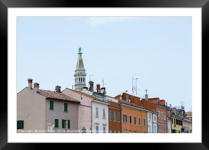 Rooftops of Rovinj Framed Mounted Print by Jason Wells