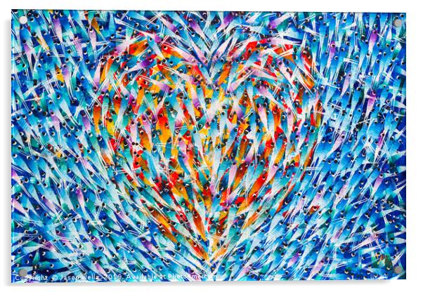 Pretty fish mosaic Acrylic by Jason Wells