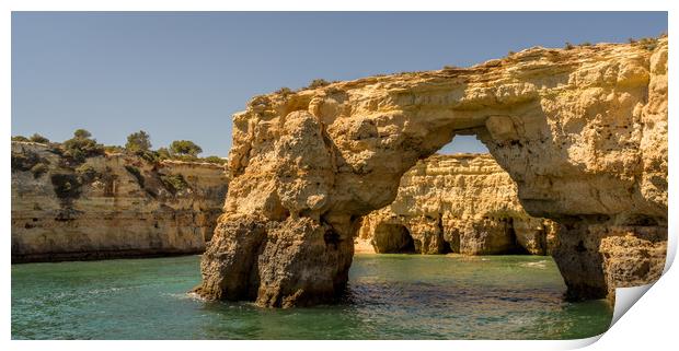 Coast and Caves Albufeira Print by Naylor's Photography