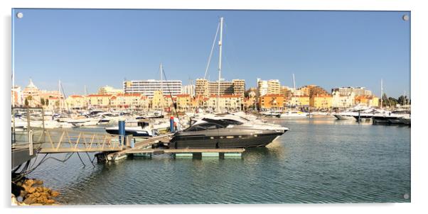 Vilamoura marina yachts and speedboats Acrylic by Naylor's Photography
