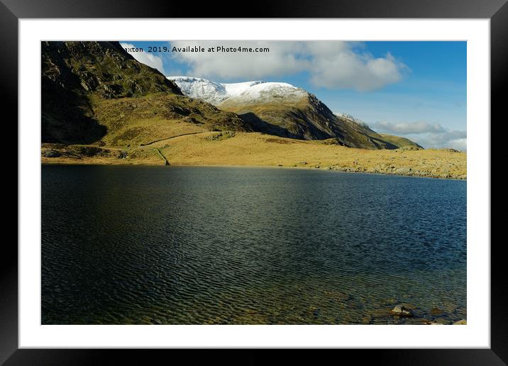 WINTERS WATER Framed Mounted Print by andrew saxton