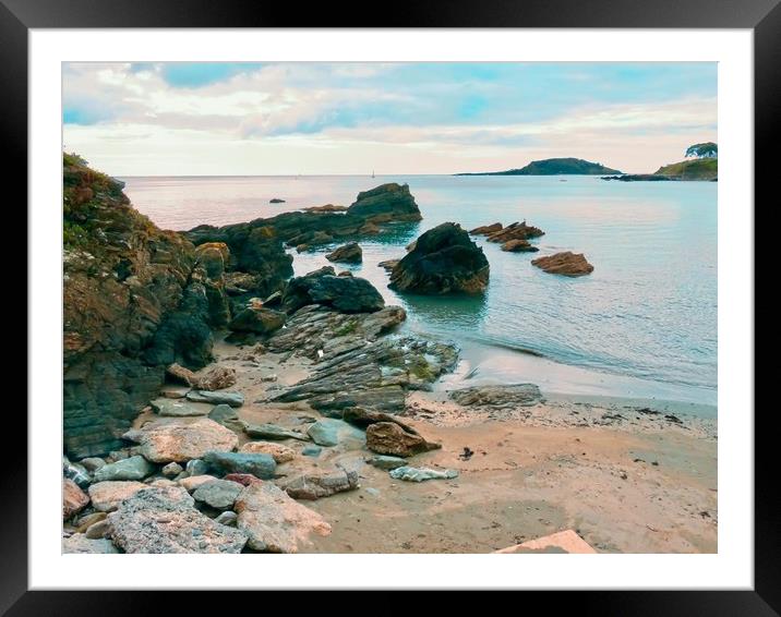Serenity on Looe Island Framed Mounted Print by Beryl Curran